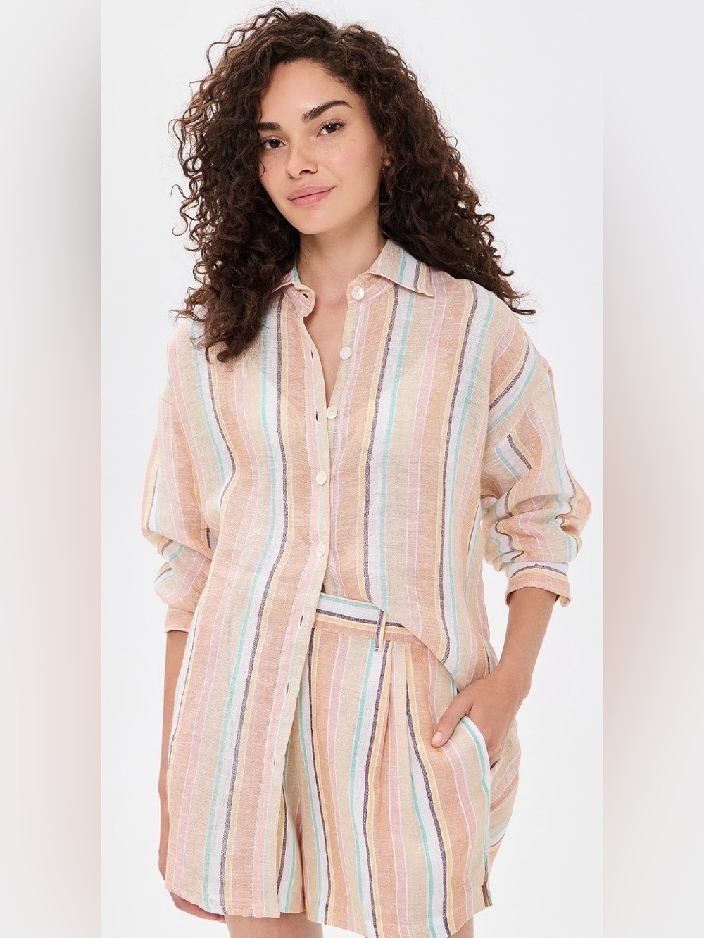 NWT Vitamin A Stripe Linen Top